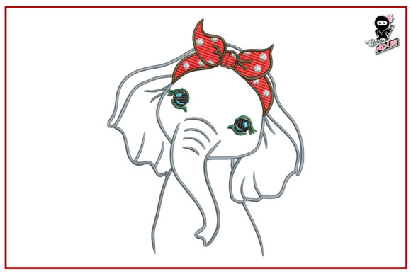 Baby Elephant with Bandana: A Holiday Embroidery Review