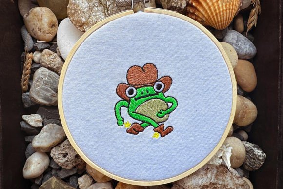 Cowboy Frog Machine Embroidery Design Review