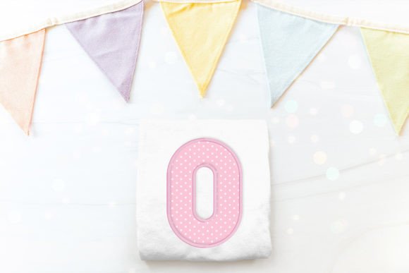 Cute Round Number 0 Applique for Etsy Shops