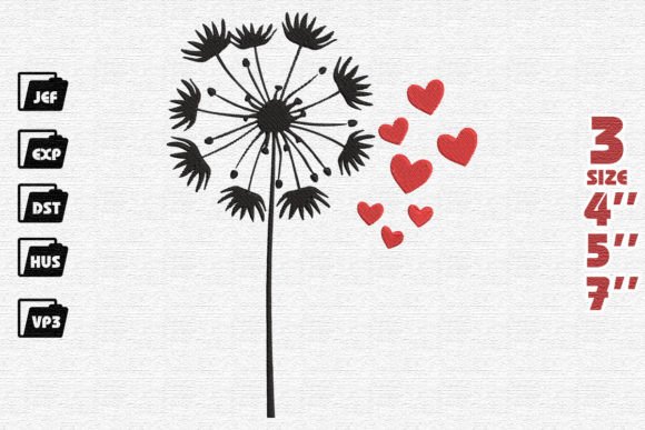 Dandelion with Hearts Embroidery: A Designer’s Review