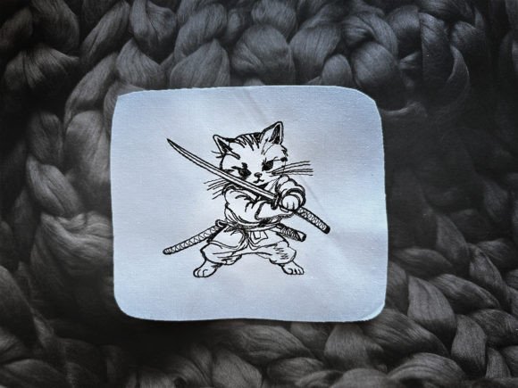 Little Samurai Cat Machine Embroidery Review