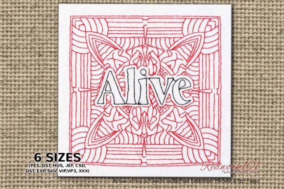 Review: Alive Word Embroidery Design for Gifts