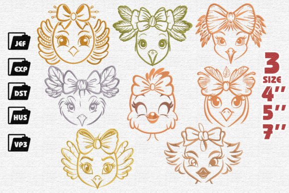 Review: Cute Cartoon Turkey Set Embroidery for Fall Projects