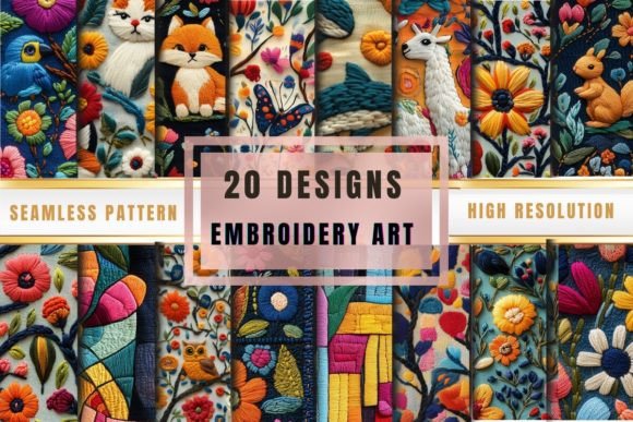 Review: Embroidery Art Seamless Pattern for Holiday Sales