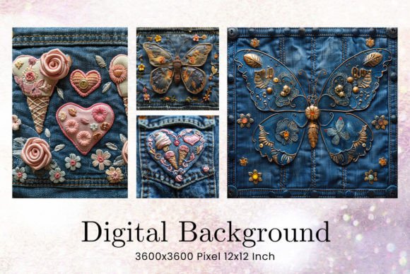 Review: Jeans Denim Embroidery Background Crafts