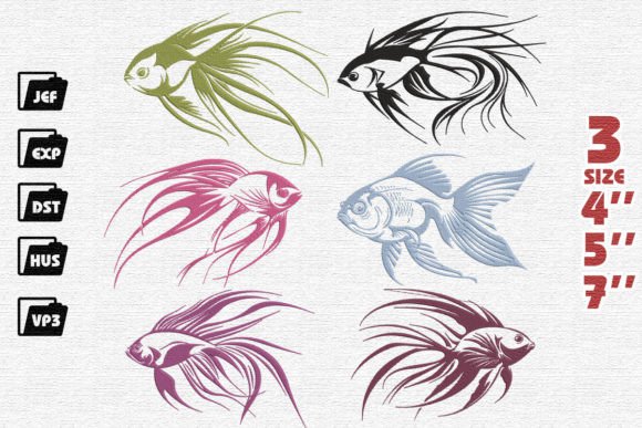 Reviewing the Set of 6 Elegant Fish Embroidery Bundle